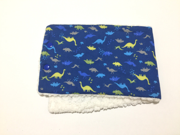 星森 - 短版 兒童圍巾 小恐龍（藍色） 第2張的照片