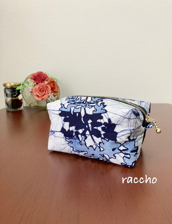 着物リメイクポーチ 着物ポーチ 金茶 扇 ポケット付き シルクの美しい光沢 着物リメイク 帯