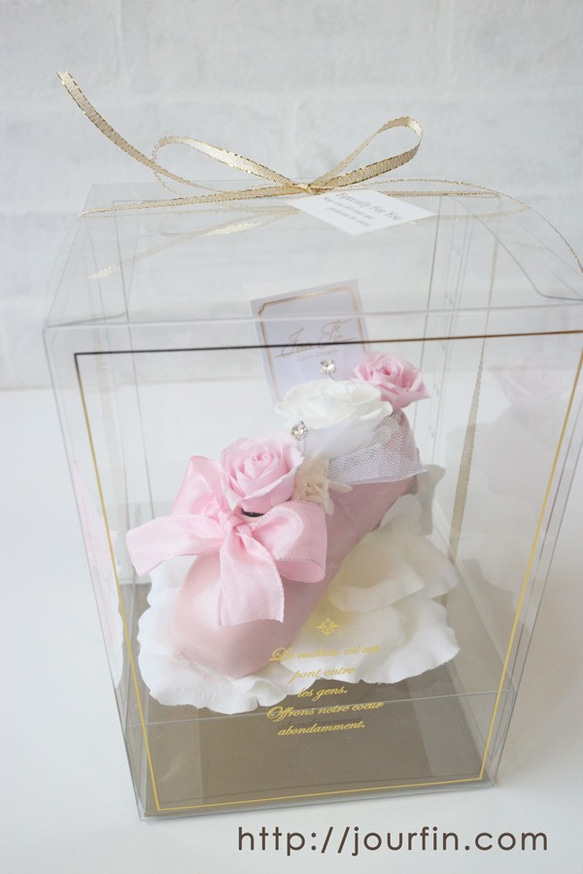 『Flower ballet shose』フラワーバレエシューズアレンジ：ピンク 3枚目の画像
