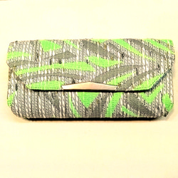 織りの長財布（黄緑タイプ） 2枚目の画像