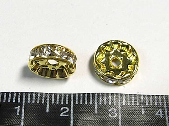 アクセサリーパーツ 平ロンデル ゴールド 約10mm 【約50個入り】6000204 3枚目の画像