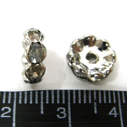 アクセサリーパーツ 波ロンデル ロジウム 約10mm 【約50個入り】6000217 3枚目の画像