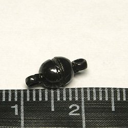 マグネットクラスプ 半円 ブラック 約約10×5mm 【10個セット販売】6000524 3枚目の画像