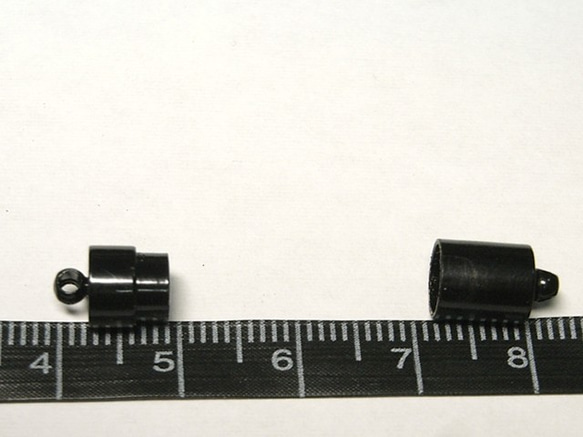 マグネットクラスプ 差込式 ブラック 約20×7mm 【10個セット販売】6000543 3枚目の画像