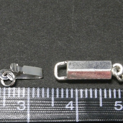 クラスプ 六角 差し込み式 古代銀 約16×5mm 【10個セット販売】6000559 3枚目の画像