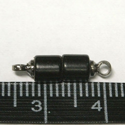 マグネットクラスプ シンプル ブラック 約16×4mm 【10個販売】6000809 2枚目の画像