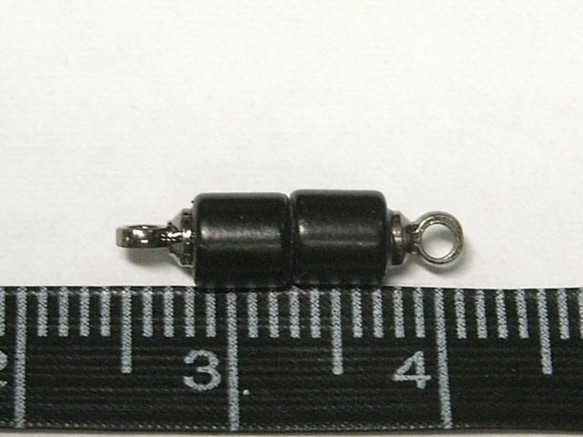 マグネットクラスプ シンプル ブラック 約16×4mm 【10個販売】6000809 2枚目の画像