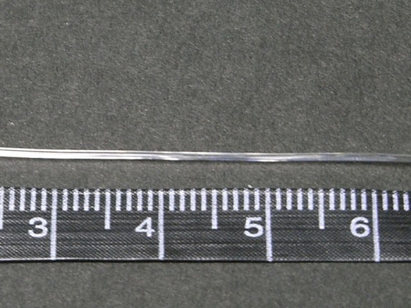 伸縮糸 ゴムテグス 透明 太さ約0.8mm 長さ約15mm 6001043 3枚目の画像