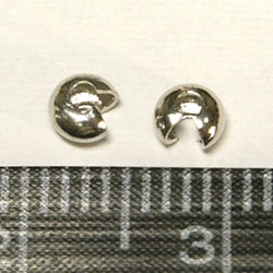 カシメ玉カバー ロジウム 約3mm【約100個入り】6001212 3枚目の画像