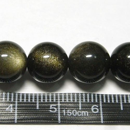 ゴールドオブシディアン 金曜石 ラウンド 連販売 約10mm 3000379 ゴールドオブシディアン 金曜石 ラウンド 連販売 約10mm 3000379