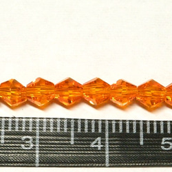 カット ビーズ オレンジ 約4×4mm 3000582 2枚目の画像