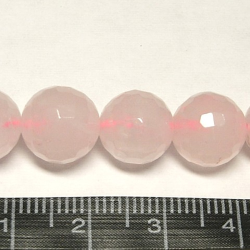 ローズクォーツ ラウンド96面カット 連販売 約10mm 3000665 天然石 B