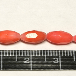 珊瑚(染色) 連販売 ピンク オーバルカット 約9×5mm 3000687 3枚目の画像