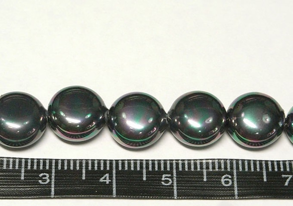 シェルパール ボタン型 ブラック 約10×6mm 連販売 3001209 2枚目の画像