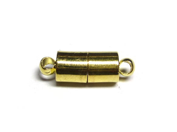 マグネットクラスプ シンプル ゴールド 約15×5mm 【10個】6001547 1枚目の画像