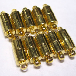 マグネットクラスプ シンプル ゴールド 約15×5mm 【10個】6001547 2枚目の画像