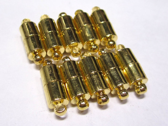 マグネットクラスプ シンプル ゴールド 約15×5mm 【10個】6001547 2枚目の画像
