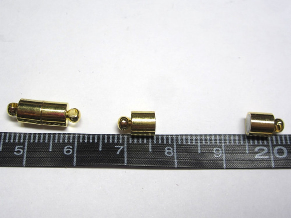 マグネットクラスプ シンプル ゴールド 約15×5mm 【10個】6001547 3枚目の画像