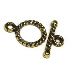マンテル ロープ 金古美 リング約14×10mm バー約14mm【10ペア】6001751 1枚目の画像