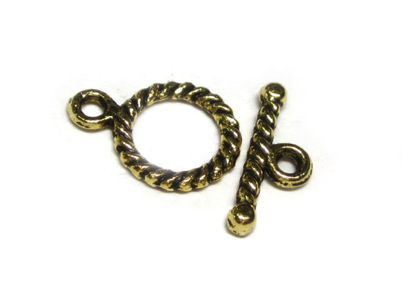 マンテル ロープ 金古美 リング約14×10mm バー約14mm【10ペア】6001751 1枚目の画像