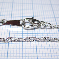 ネックレスチェーン　古代銀 ネックレス全長約42cm 太さ約1.7mm【12本セット】6001763 2枚目の画像