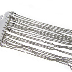 ネックレスチェーン　ロジウム ネックレス全長約42cm 太さ約2.3mm【12本セット】6001764 3枚目の画像