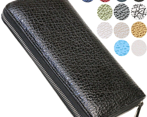 一枚革 シャーク 鮫 サメ ギャルソン メンズ 財布 長財布 ラウンドファスナー 財布 長財布 ラウンドファスナー メンズ レディース 本革