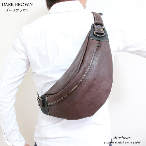 ボディバッグ 本革 ワンショルダーバッグ 革 メンズ ハンドメイド