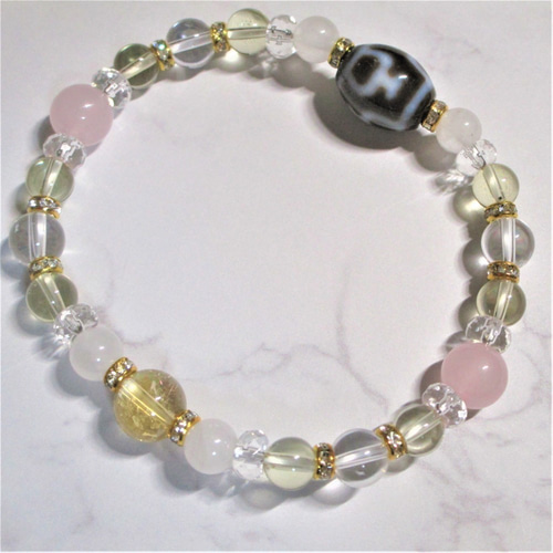 B23 宝の溜まる壺 寶瓶天珠 ブレスレット アゾゼオアゼツライト  