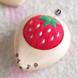 刺猬　羊毛針墊　草莓味　strawberry 第3張的照片