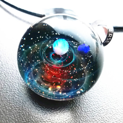 Galaxy Pendant 宇宙銀河玻璃吊咀 極光雙星球系列 SD08 第1張的照片