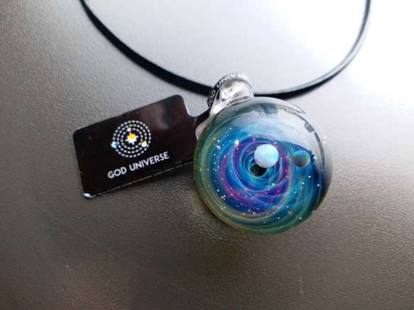 Galaxy Pendant 宇宙銀河玻璃吊咀 極光雙星系列 SD11 第2張的照片