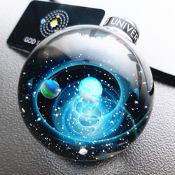 Galaxy Pendant 宇宙銀河玻璃吊咀 極光雙星系列 SD13 第1張的照片