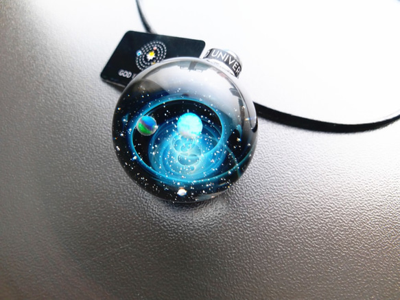 Galaxy Pendant 宇宙銀河玻璃吊咀 極光雙星系列 SD13 第3張的照片