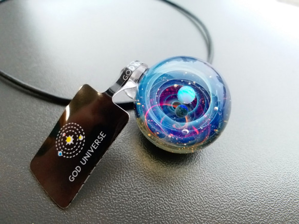 Galaxy Pendant 宇宙銀河玻璃吊咀 極光雙星系列 SD25 第5張的照片