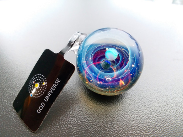 Galaxy Pendant 宇宙銀河玻璃吊咀 極光雙星系列 SD25 第6張的照片