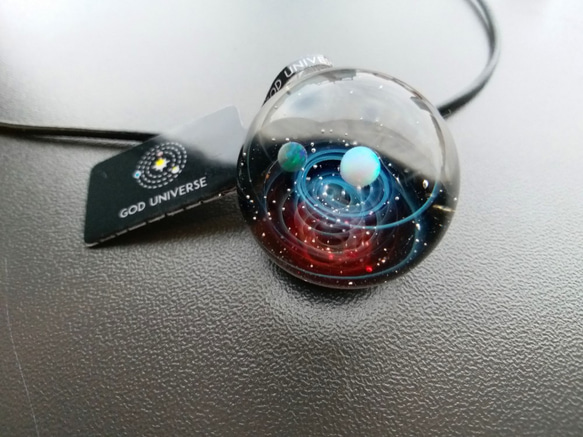 Galaxy Pendant 宇宙銀河玻璃吊咀 極光雙星系列 SD26 第4張的照片