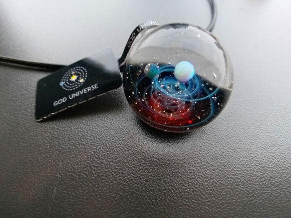 Galaxy Pendant 宇宙銀河玻璃吊咀 極光雙星系列 SD26 第9張的照片