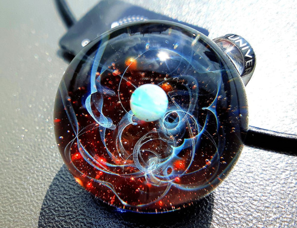 銀河のペンダントコスミック銀河ガラスペンダント炎シリーズスペースガラスSD32 1枚目の画像