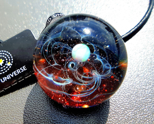 銀河のペンダントコスミック銀河ガラスペンダント炎シリーズスペースガラスSD32 2枚目の画像
