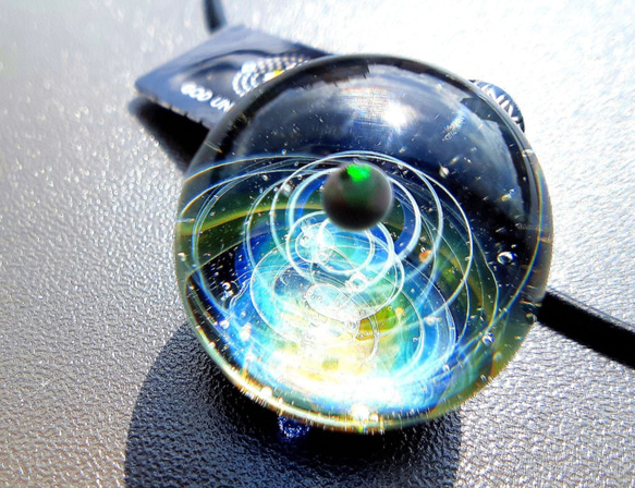 銀河ペンダント宇宙銀河ガラスペンダントアリスシリーズ宇宙ガラスSD34 3枚目の画像