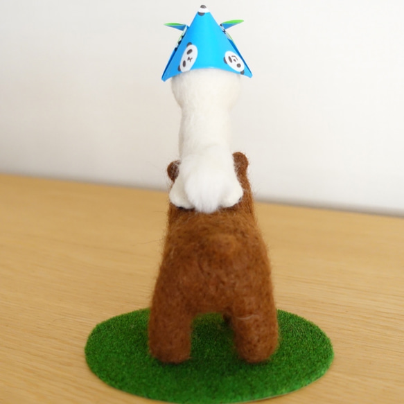 ビションフリーゼの五月人形　羊毛フェルト　置物　熊　ビションフリーゼ 4枚目の画像