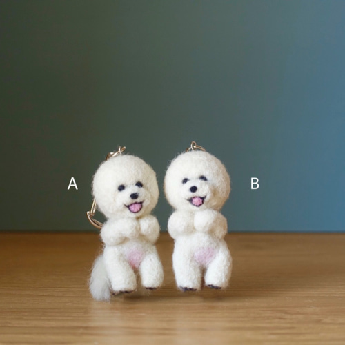 ご確認用　羊毛フェルト　キーホルダー　リッツ オーダーメイド☆キーホルダー ☆羊毛フェルト☆犬 猫 うさぎ 鳥