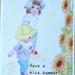 Have a nice summer!! ひまわり10枚セット 1枚目の画像