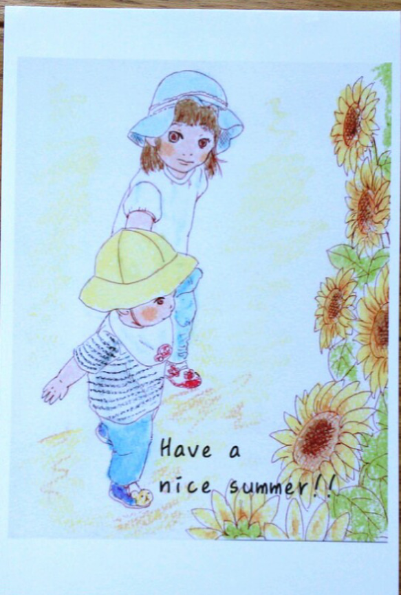 Have a nice summer!! ひまわり10枚セット 1枚目の画像