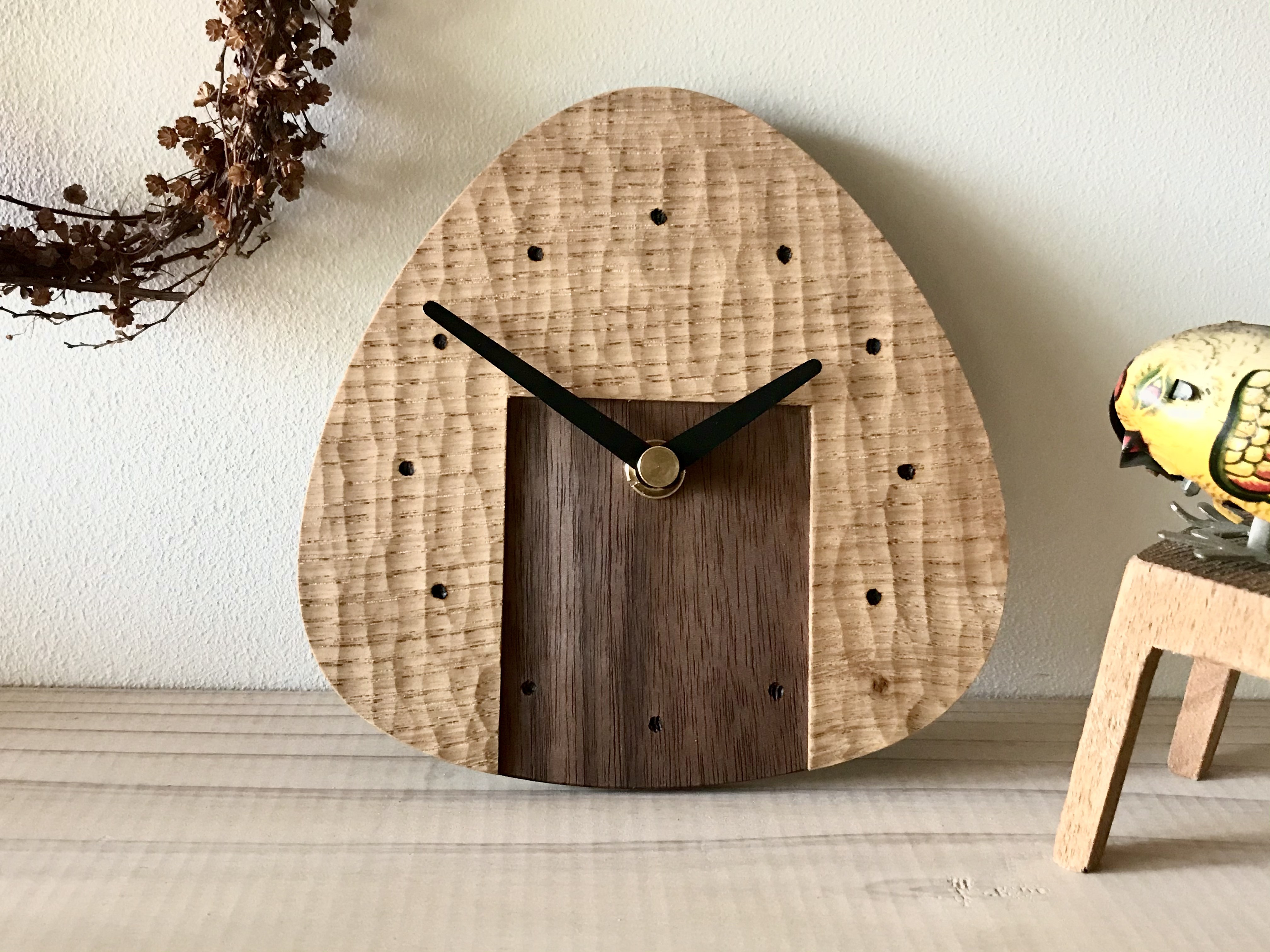 おむすびの時計　おにぎり　彫り目あり　プレゼントにおすすめ