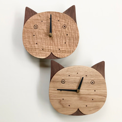受注制作　猫の時計　猫好き　プレゼントにおすすめ 1枚目の画像