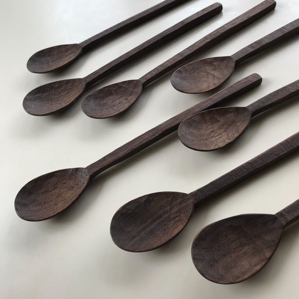 ブラックウォルナットの鋸目のカレースプーン カトラリー WOOD STUDIO