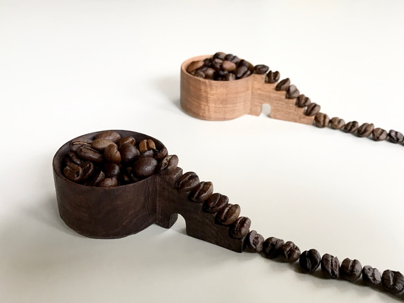コーヒー豆の為のコーヒーメジャースプーン　階段　豆摺り切り7g 1枚目の画像