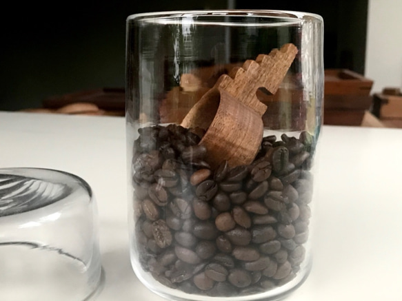 コーヒー豆の為のコーヒーメジャースプーン　階段　豆摺り切り7g 10枚目の画像